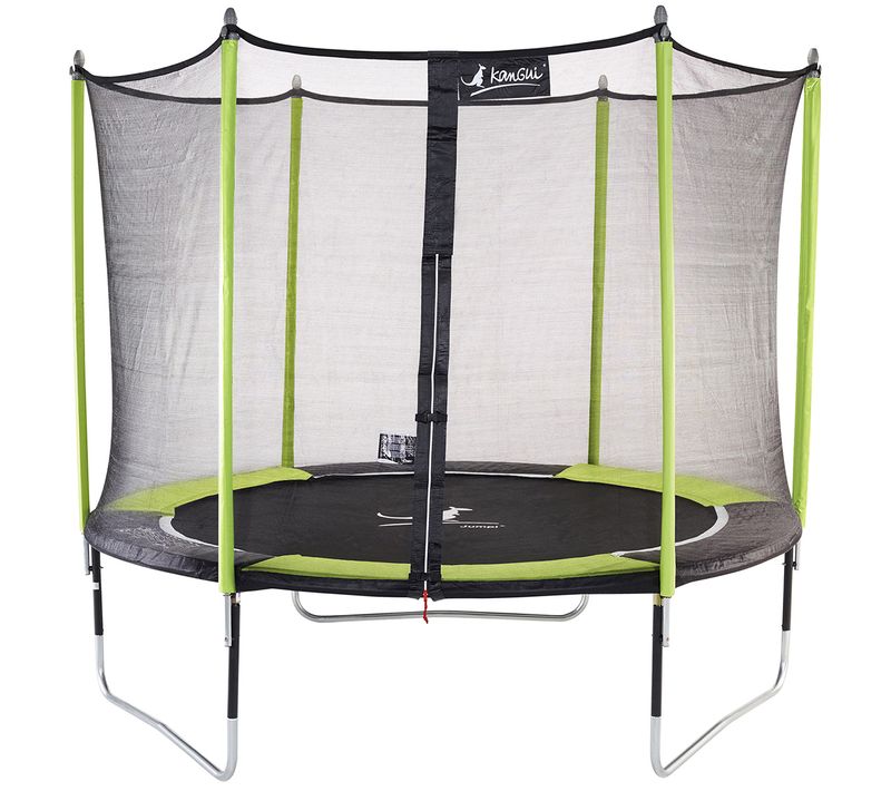 Trampoline Jardin D.300 cm + Filet De Sécurité - Jumpi 300 – Noir/vert