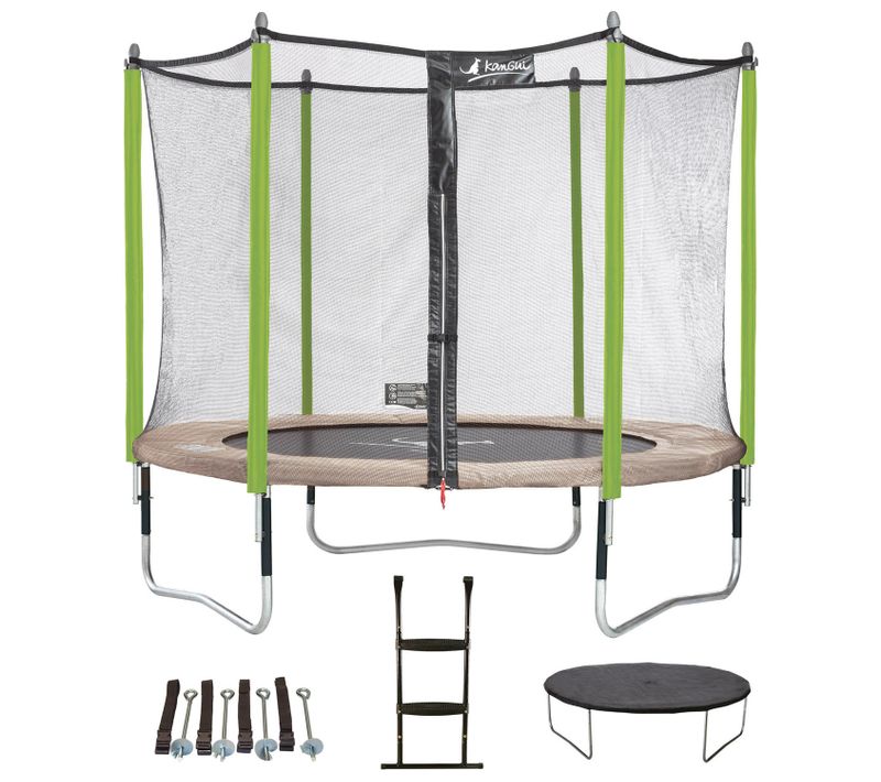 Trampoline D.300 cm + Filet + échelle + Bâche + Kit D'ancrage - Jumpi 300