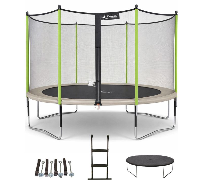 Trampoline D. 360 cm + Filet + échelle + Bâche + Kit D'ancrage - Jumpi 360