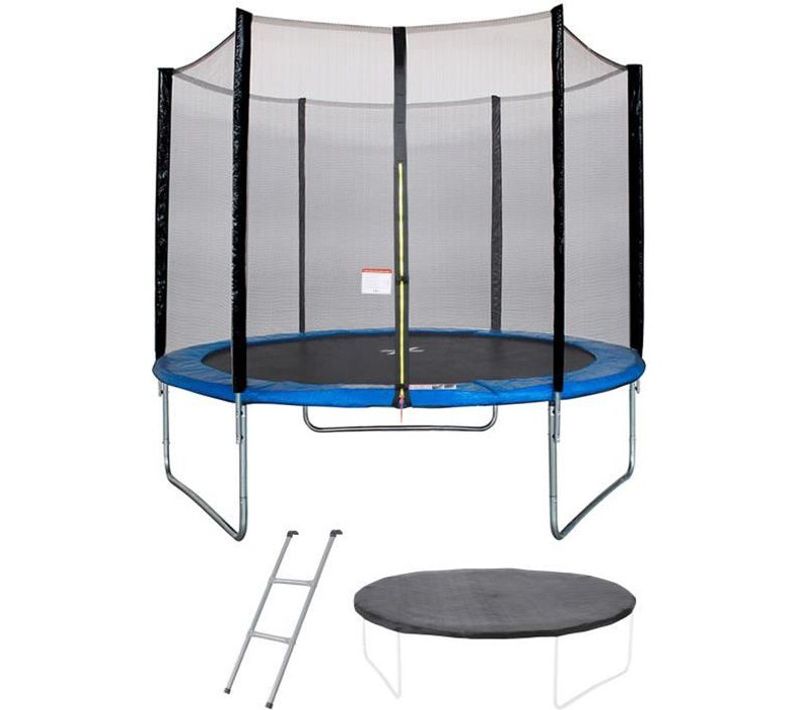 Trampoline Maxi Eco Ø 300 Cm Bleu Avec Filet De Protection + Échelle