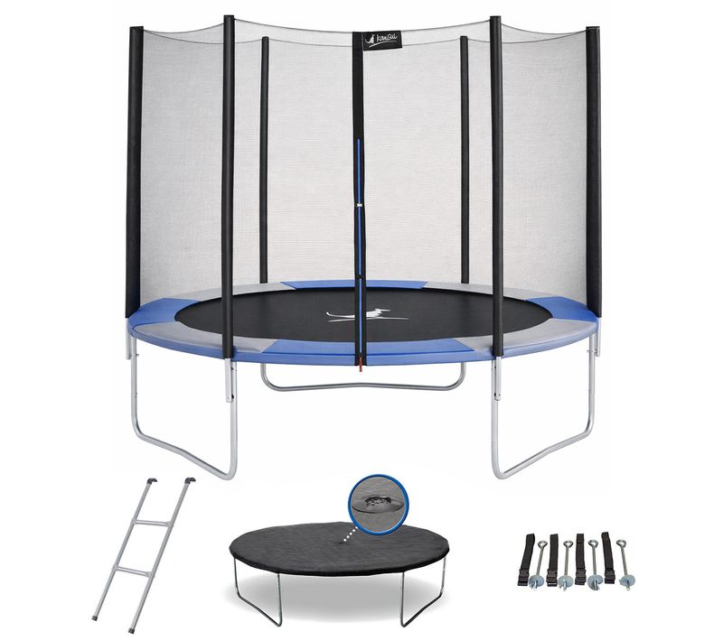 Trampoline Rond D.250cm Avec Filet, échelle, Bâche Et Kit Ancrage - Ralli 250