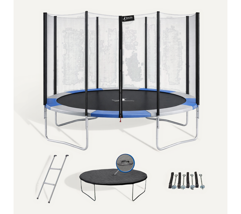 Trampoline Rond D. 430cm Avec Filet, échelle, Bâche Et Kit Ancrage - Ralli 430
