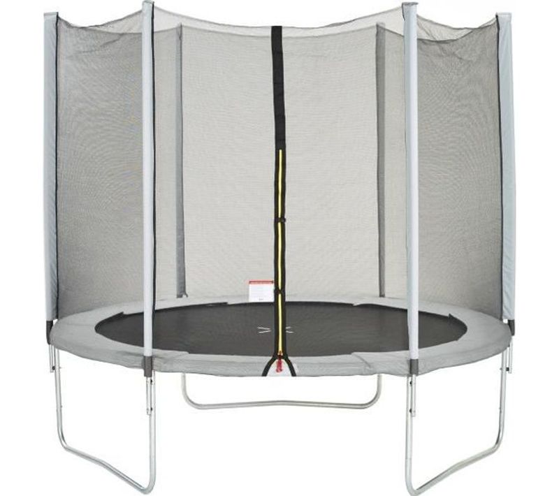 Trampoline Maxi Eco Ø 250 Cm Gris Avec Filet De Protection