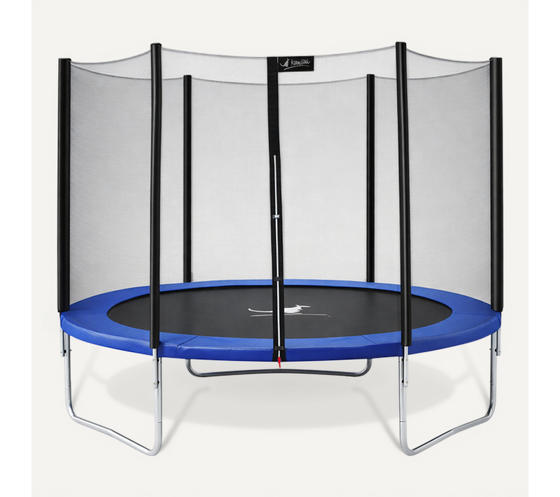 Trampoline Rond Bleu D. 250cm Avec Filet De Protection