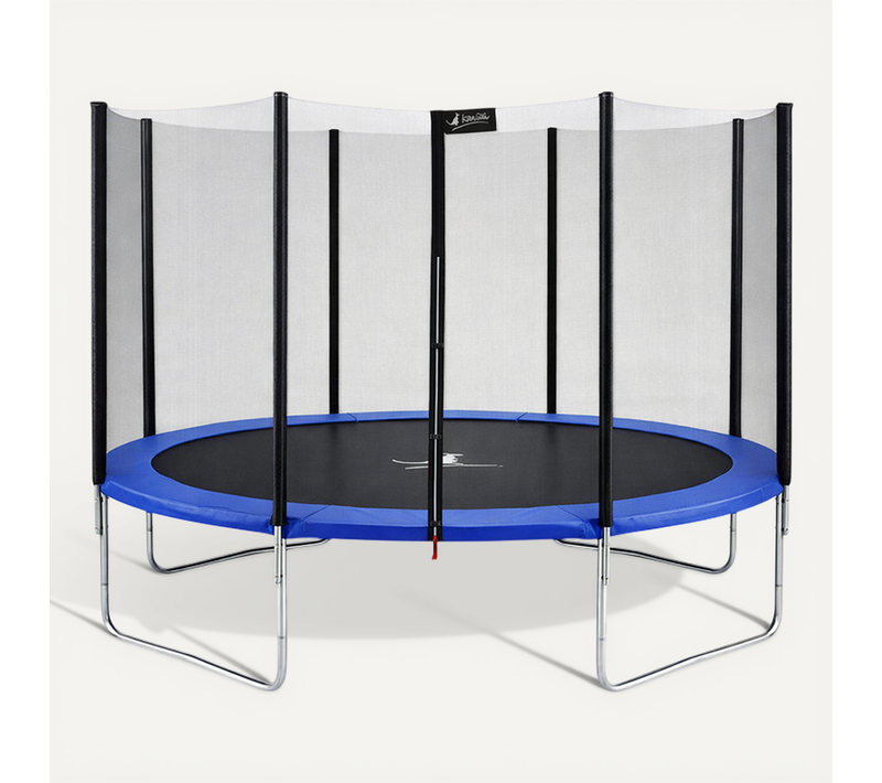 Trampoline Rond Bleu D. 360cm Avec Filet De Protection