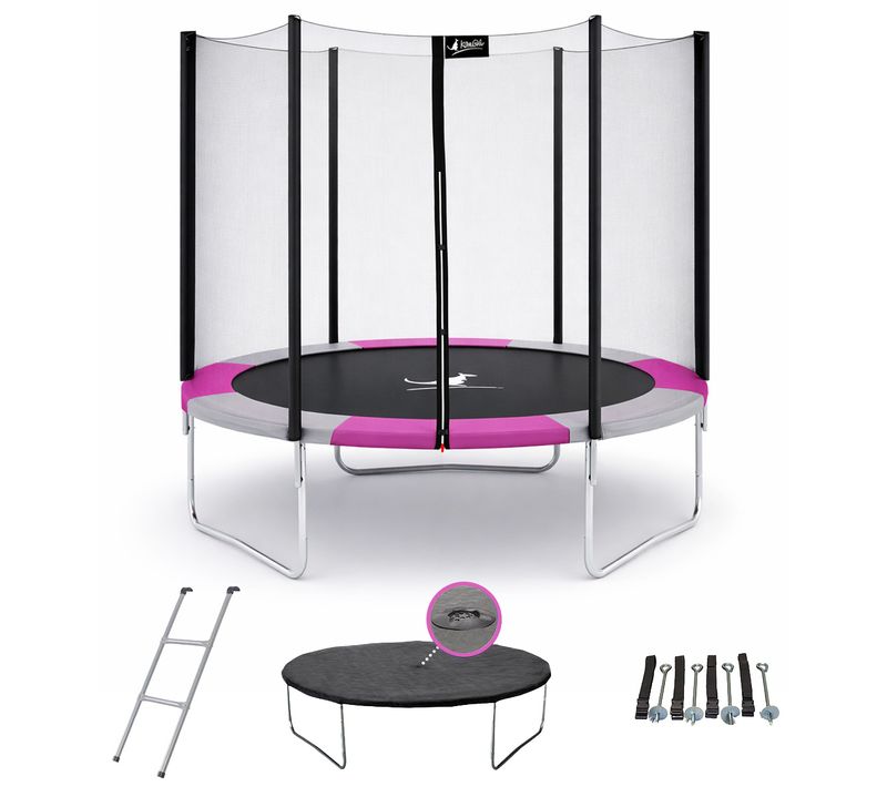 Trampoline Rond D. 250cm Avec Filet, échelle, Bâche Et Kit Ancrage- Ralli 250