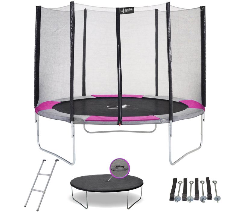Trampoline Rond Ø300cm Avec Filet, Échelle, Bâche Et Kit Ancrage - Ralli 300