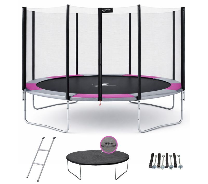 Trampoline Rond D. 360cm Avec Filet, échelle, Bâche Et Kit Ancrage - Ralli 360