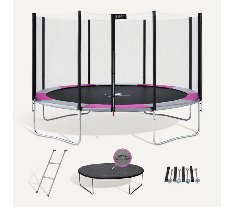 Trampoline Rond D. 430cm Avec Filet, échelle, Bâche Et Kit Ancrage - Ralli 430