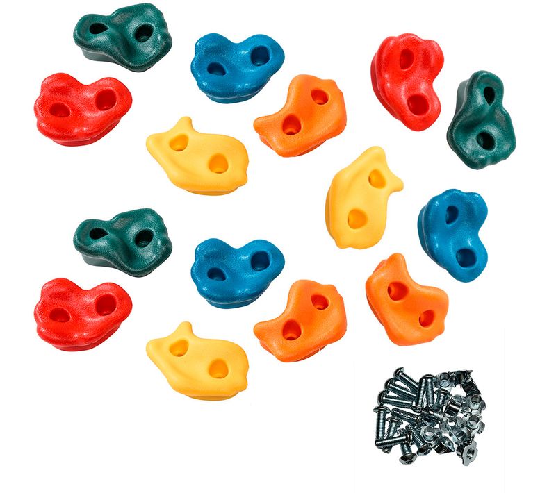 15 Pierres à Grimper D'escalade Pour Structures De Jeux - Fixations Incluses