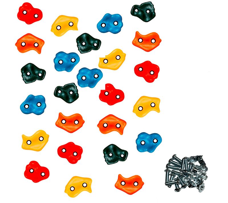 25 Pierres à Grimper D'escalade Pour Structures De Jeux - Fixations Incluses