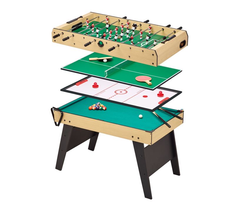 Table Multi Jeux 4 En 1 - Baby-foot - Billard - Ping Pong - Hockey