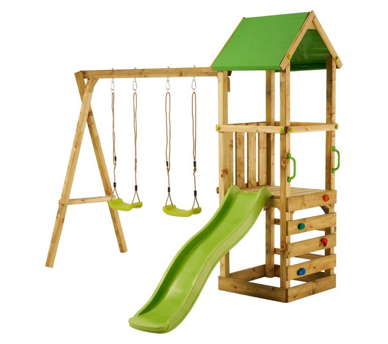 Aire De Jeux Bois Enfant : Plateforme 90 Cm Avec Toboggan Walli