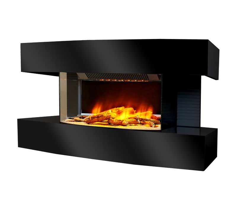 Cheminée électrique 2000w Noir Lounge Medium Noir