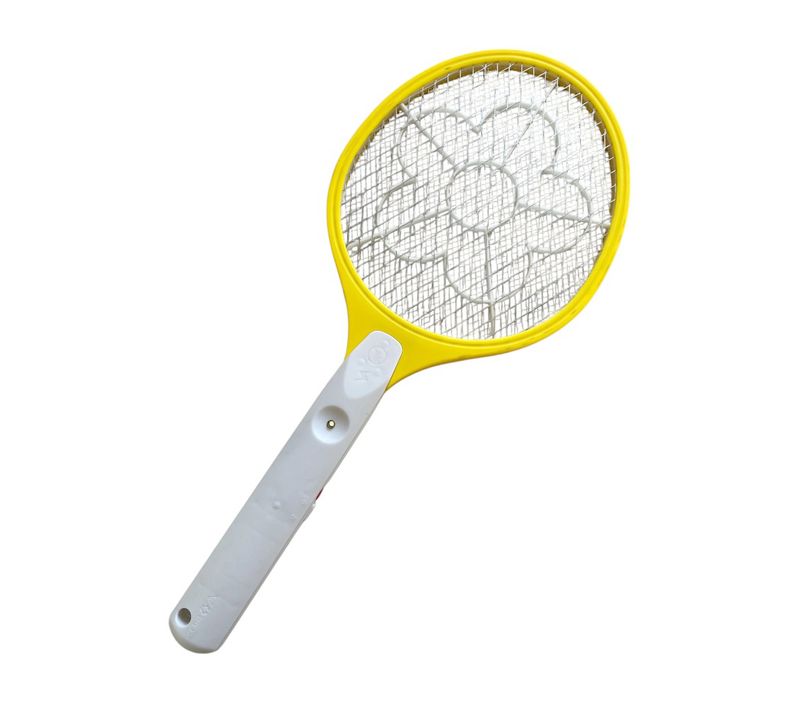 Raquette Anti-moustique Électrique à Piles Format XL 48 Cm Grille Haute Tension Pour Insectes