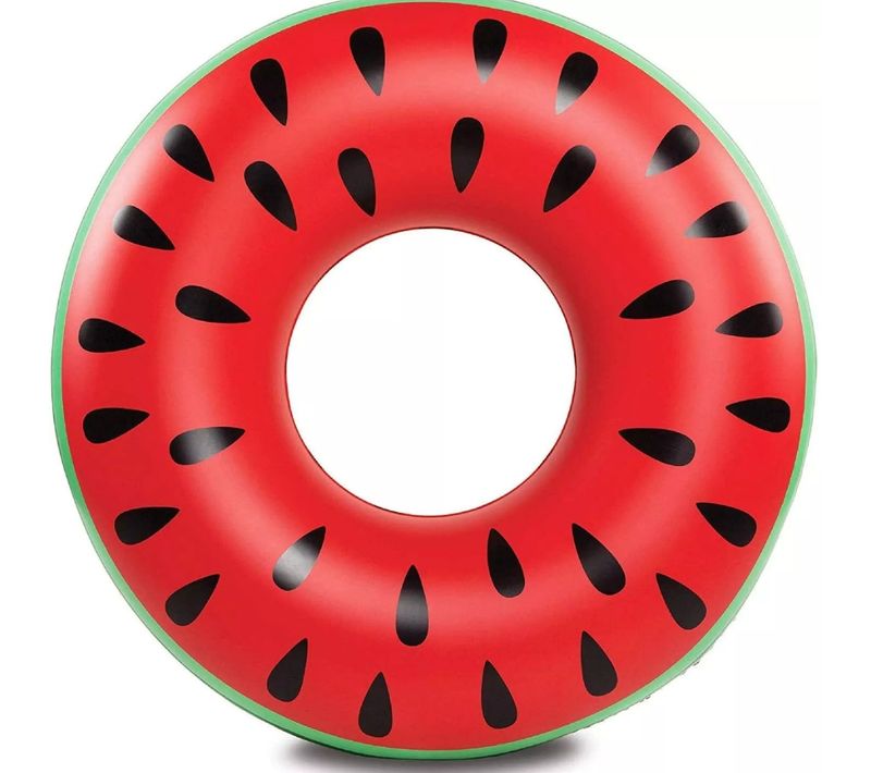 Bouée Gonflable Géante Forme Pastèque 80 Cm Multicolore Pour Enfants Et Adultes Piscine Ou Plage