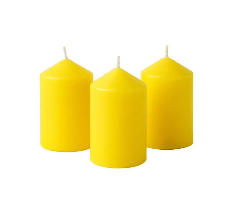 Pack De 3 Bougies Cylindriques à La Citronnelle – 40h De Durée – Pour Jardin et Terrasse