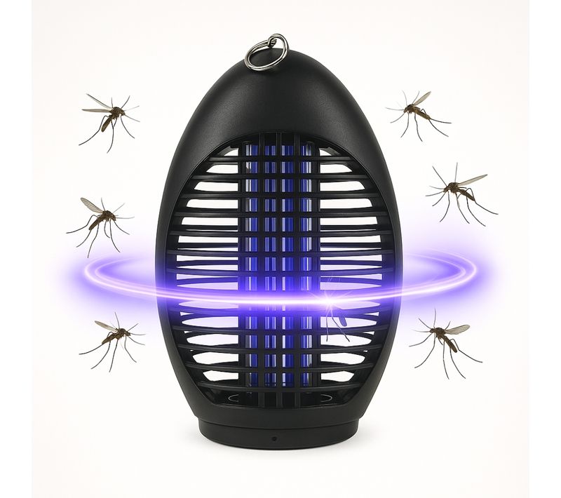 Lampe Anti-moustiques 4 LED Uv Ovale Électrique Et Silencieuse Pour Intérieur Avec Portée De 40 M²