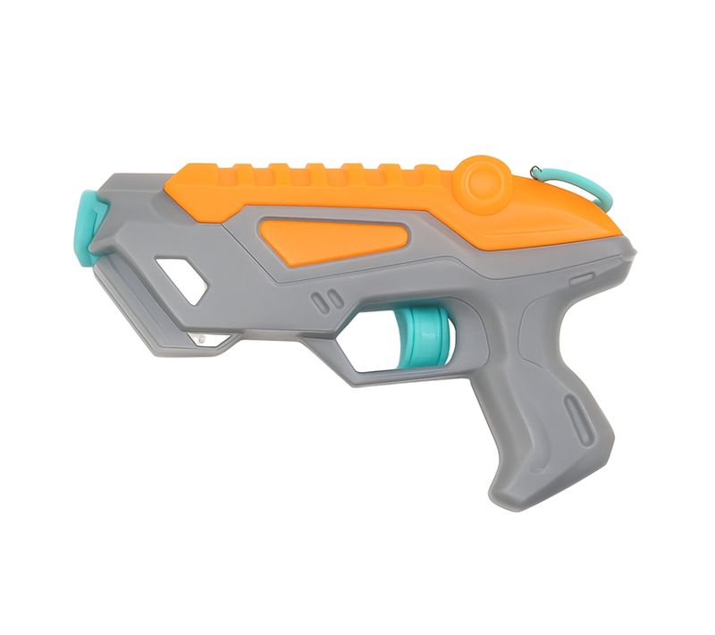 Pistolet à Eau Enfant Modèle Galactique Longueur 22 Cm Gris Orange Et Vert Pour Jeux De Plein Air Et