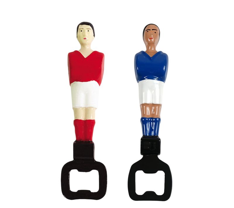 Décapsuleur Joueur De Babyfoot Couleur Rouge Ou Bleu Modèle Compact Et Original Accessoire Apéro Fun