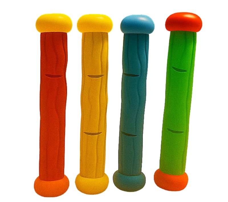 Kit De 4 Bâtons De Plongée Multicolore Pour Piscine Jeu Aquatique Pour Apprentissage Natation