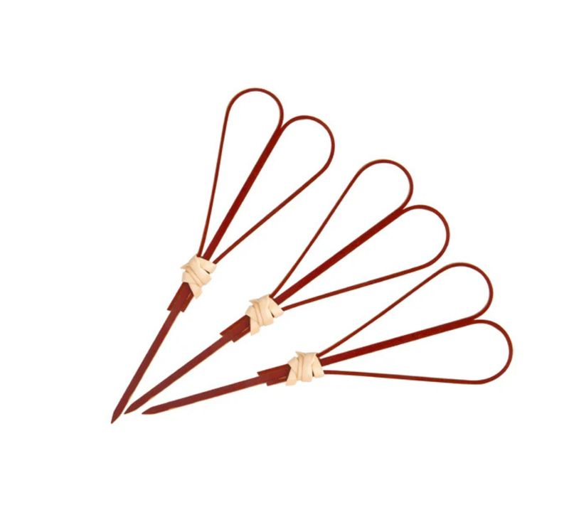Lot De 50 Pics à Cocktail En Bambou 9 Cm – Forme Cœur, Jetables Pour Apéritif