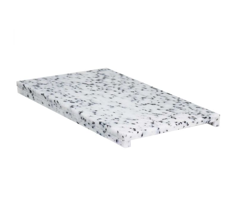 Planche Vitrine 50x40x2 Marbre Blc/noir -