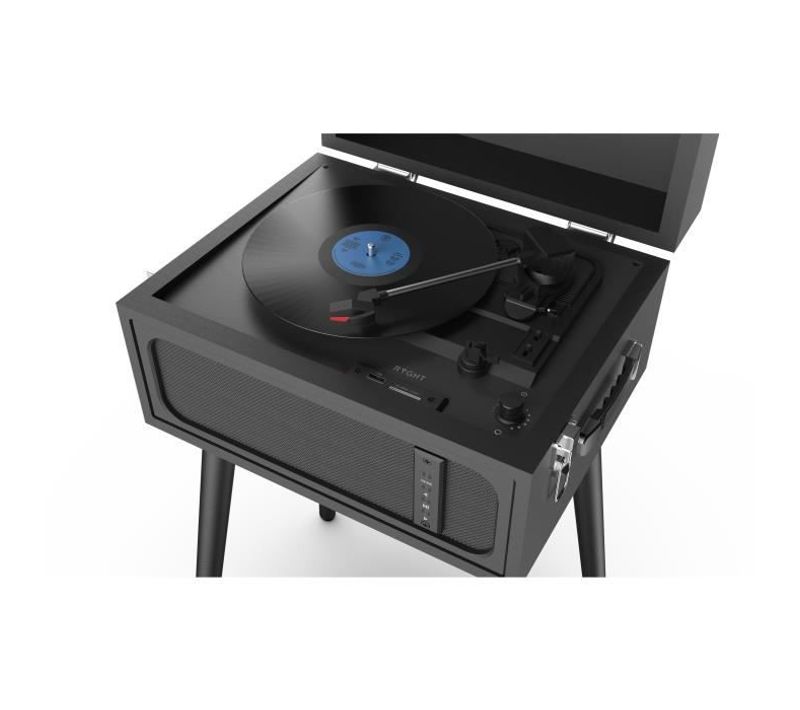 Platine Vinyle Sur Pieds Ryght Alto - Noir - Enceinte Bluetooth Intégrée