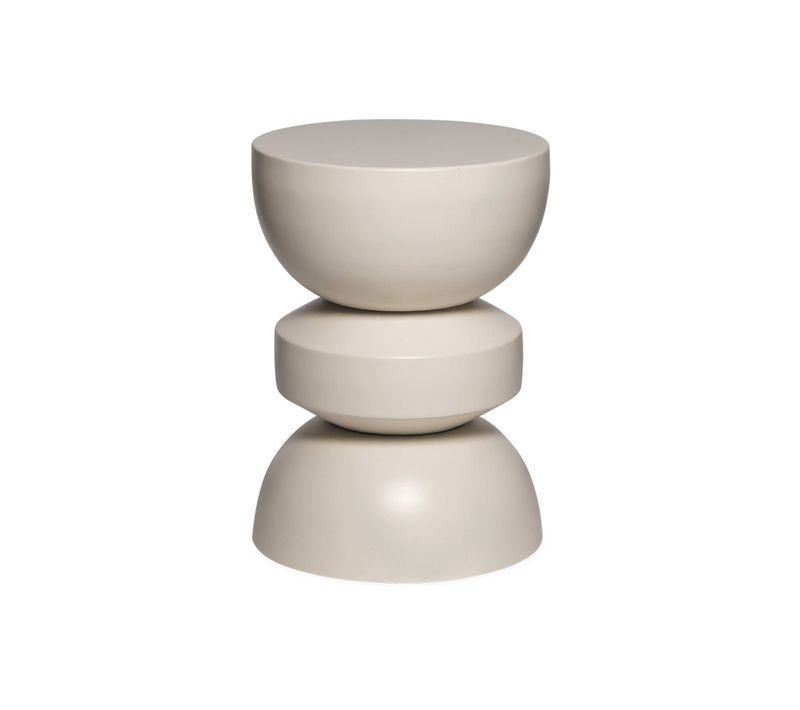 Bout De Canapé En Métal. Crème. Assa. 32 X H 44.5cm