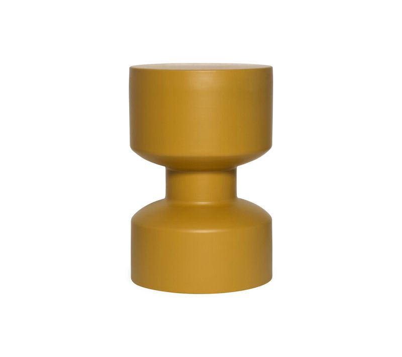 Bout De Canapé En Métal Moutarde. Aya. 30 X H 47cm