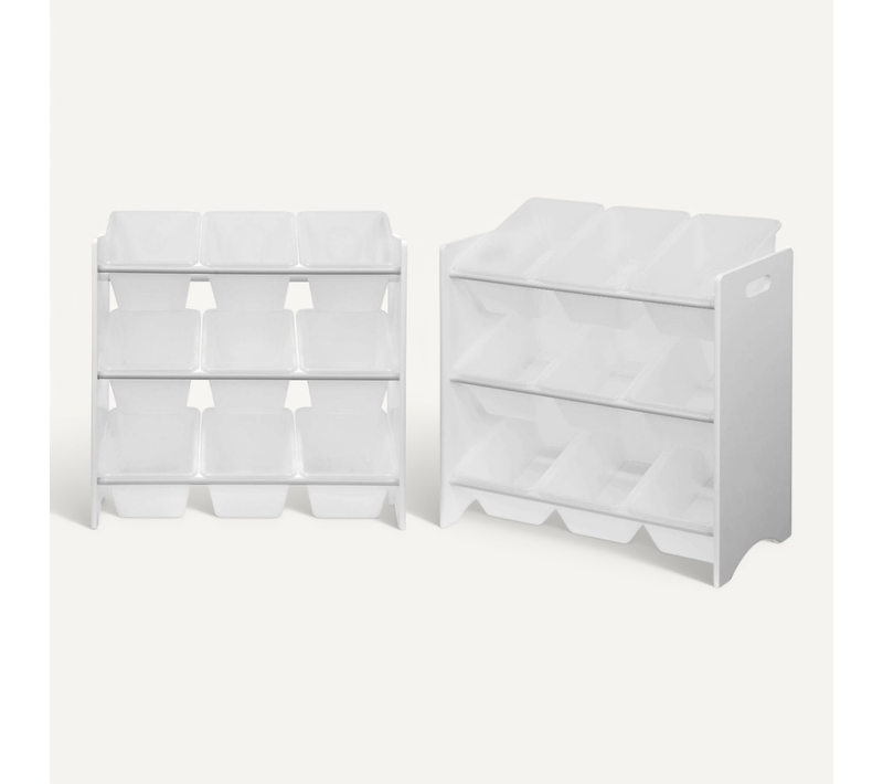 Lot De 2 Meubles De Rangement Pour Enfant Blanc. 18 Casiers. 64x29.5x60cm