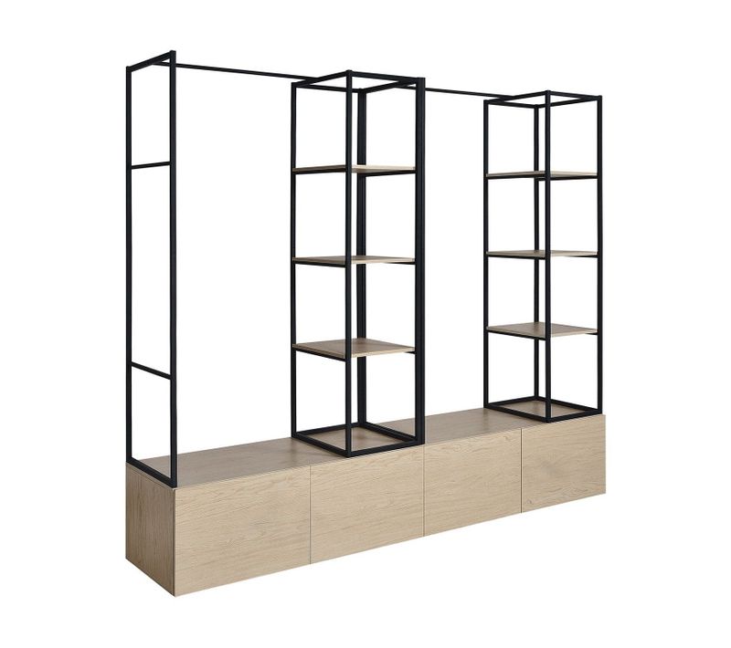 Portant Vêtements Bois Et Métal Kleid - Lot De 2