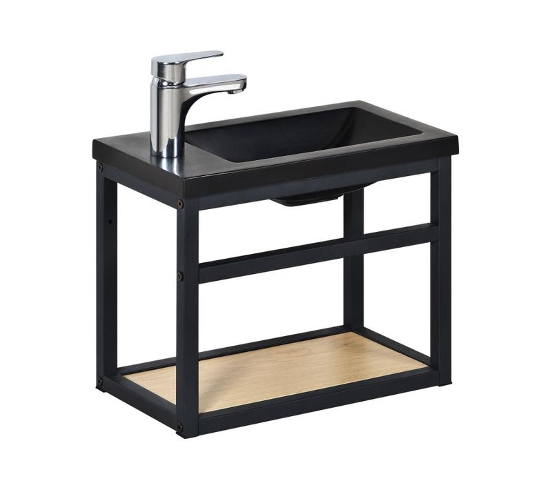Meuble Lave-mains Gain De Place Avec Vasque Résine 40x32.5cm