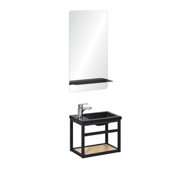 Meuble Lave-mains Sao + Robinet Chromé + Miroir