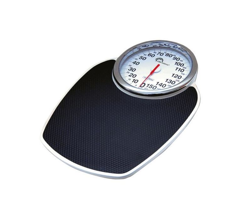 Balance De Salle De Bain Mécanique Noire, Capacité 160 Kg, Graduation 1 Kg