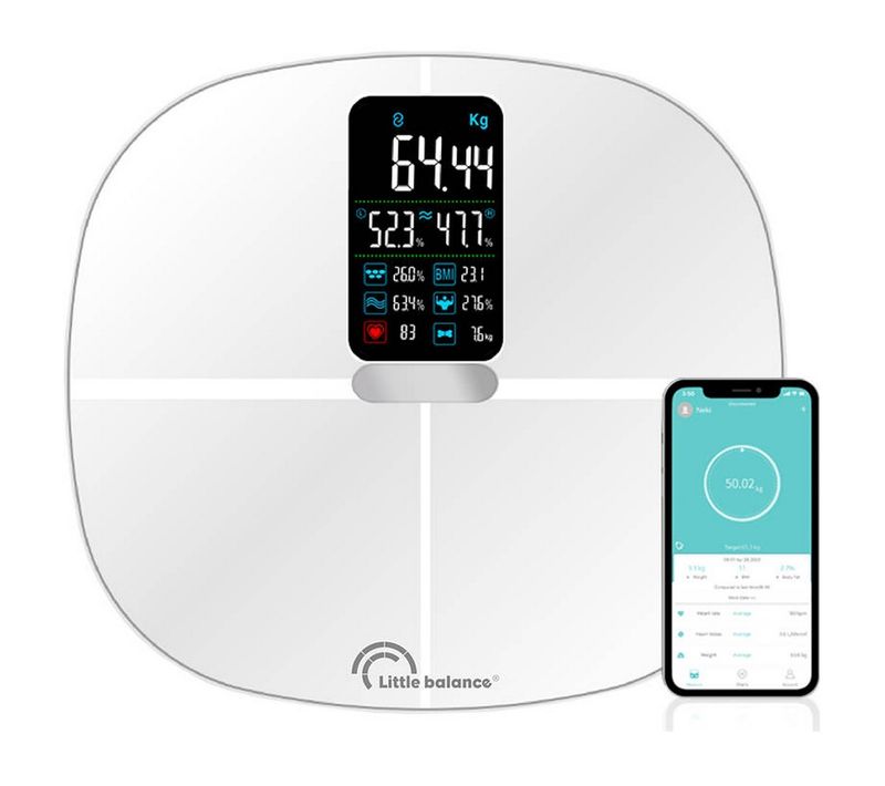 Impédancemètre Connecté 180kg/100g Blanc - 8464