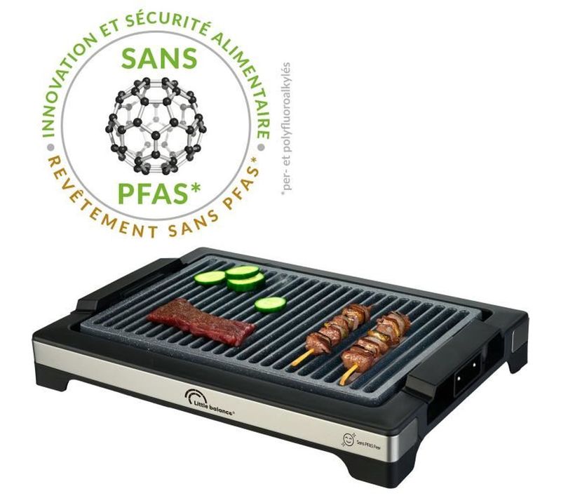 Barbecue Électrique De Table Easy 2000w – Surface 38 X 25 Cm, Inox Micro-céramique