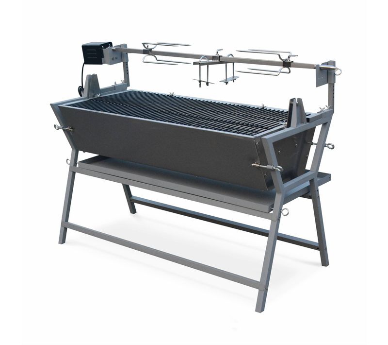 Rôtissoire Électrique Inclinable -  Mathurin Inox - Tournebroche. Barbecue Au Charbon De Bois À