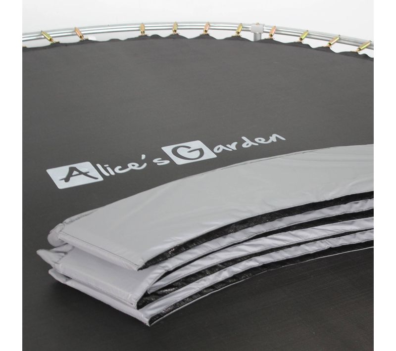 Trampoline Rond D. 305cm Gris Avec Son Filet De Protection - Mars - Trampoline De Jardin 3m 300 Cm -