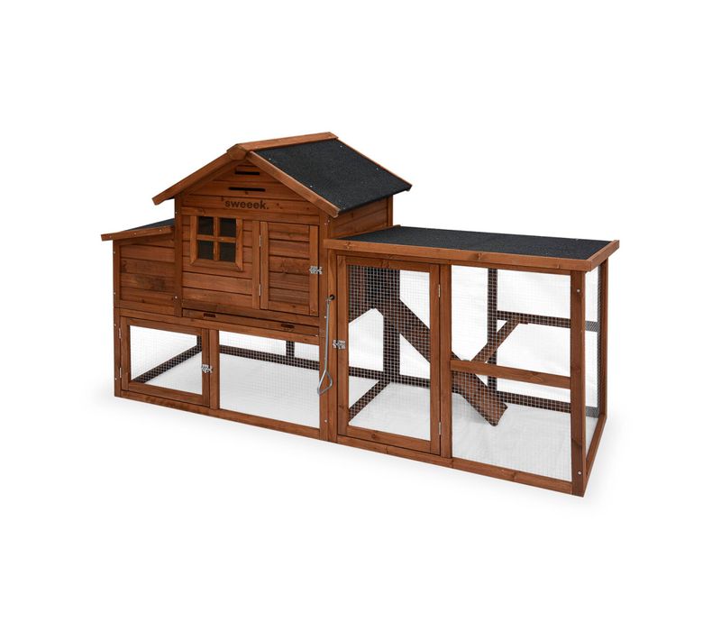 Poulailler En Bois Geline. 4 Poules. Cage à Poule Avec Enclos