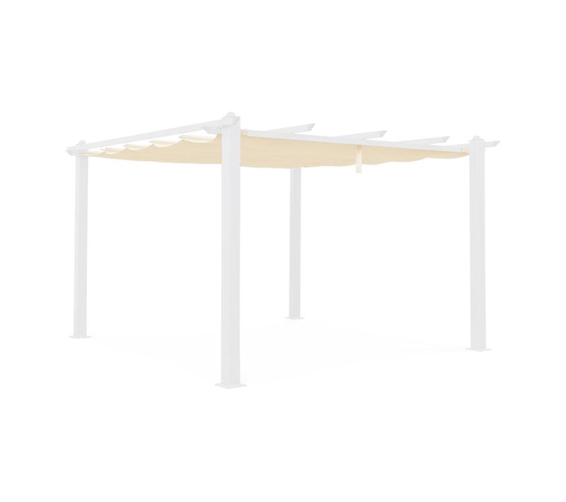 Toile De Toit écrue Pour Tonnelle 3x4m Condate - Toile De Rechange Pergola. Toile De Remplacement