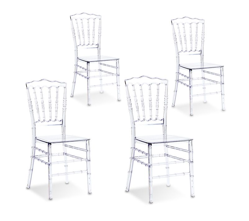 Lot De 4 Chaises Transparentes - Bonaparte