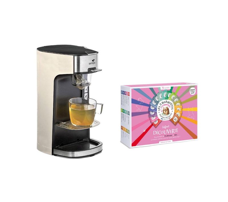 Machine à thé Tea Time + Coffret Les 2 Marmottes offert