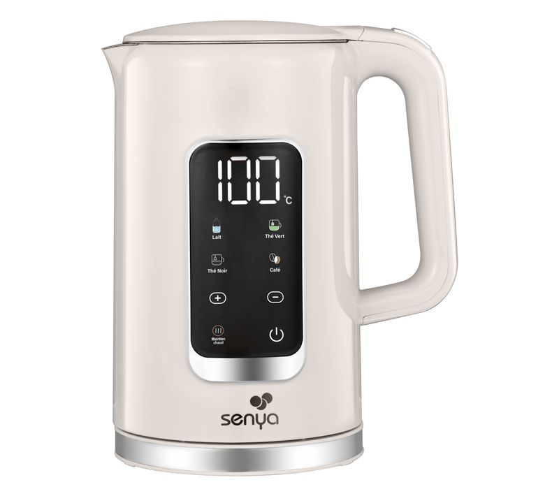 Bouilloire Électrique Programmable Double Paroi Crème Avec 5 Menus Automatiques Sybf-k043c