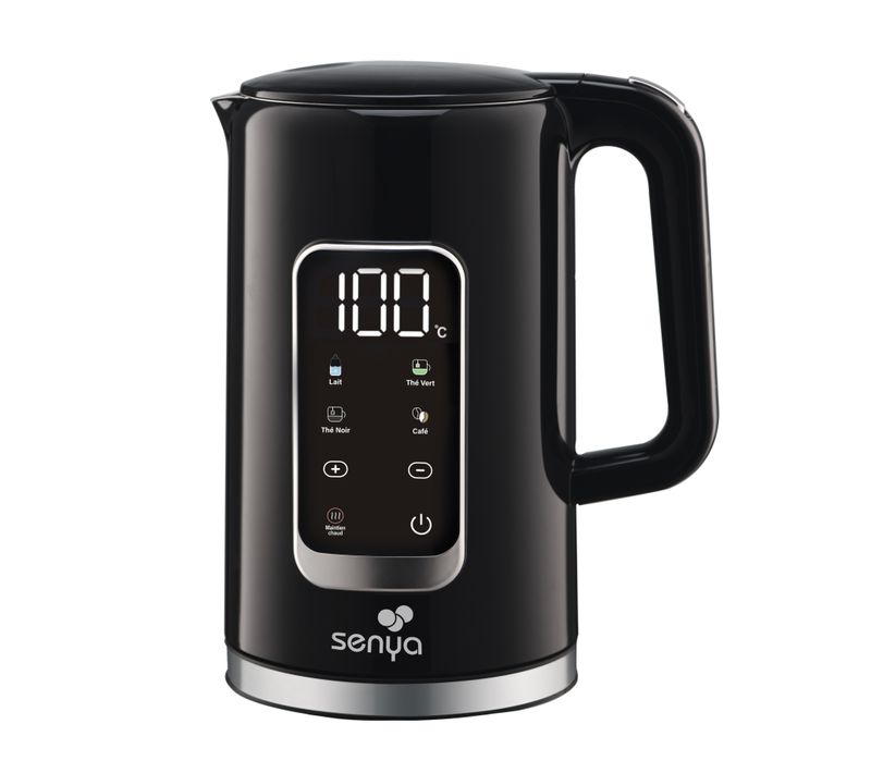 Bouilloire Électrique Programmable Double Paroi Noire Avec 5 Menus Automatiques Sybf-k043n