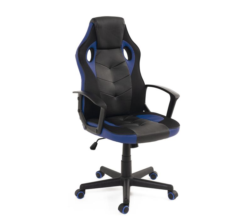 Chaise Gaming Sena, Style Racing, Dossier Inclinable, Pivotant (noir Bleu)