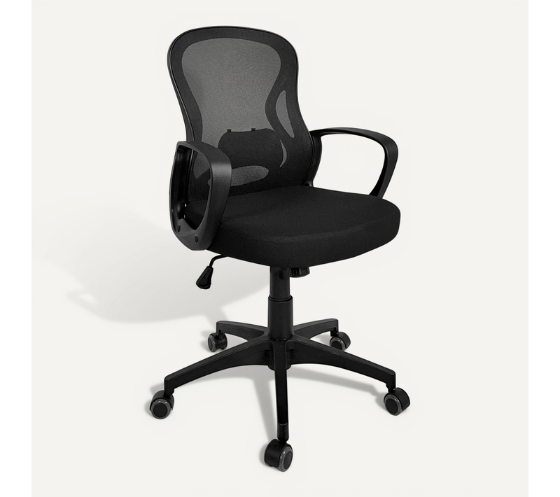 Chaise Bureau Ergonomique Siège Basculant Textile Renfort Lombaire Hauteur Réglable Pivotant Fest