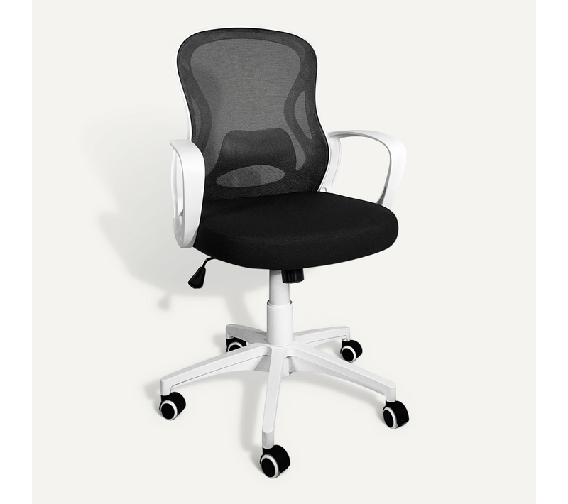 Chaise Bureau Ergonomique Siège Basculant Textile Renfort Lombaire Hauteur Réglable Pivotant Fest