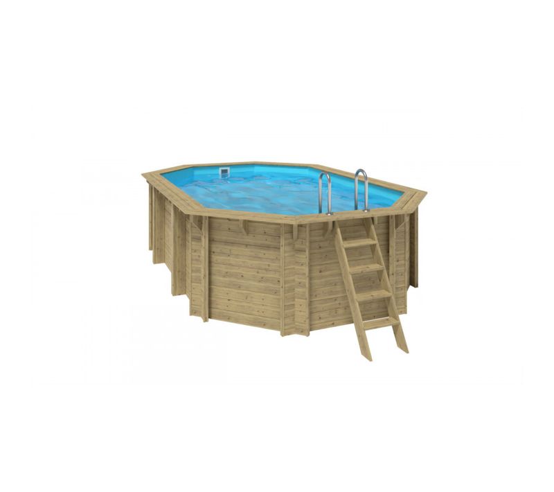 Piscine Rainurée Languette Octo. Emeo  Emeo 541x 350 X 131 Cm Bois