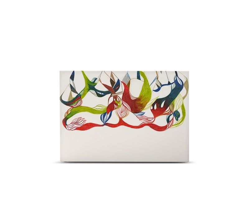 Tête De Lit Déhoussable Ornement Floral 160x110 Cm